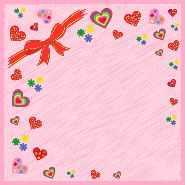 Вітальна листівка на рожевому — стоковий вектор