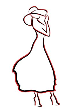 şapkalı romantik kadın