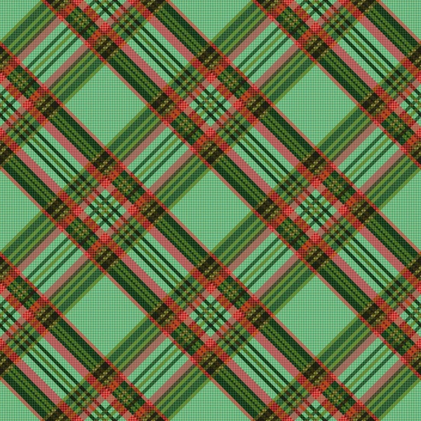 Diagonal checkered tartan fabric seamless texture — Stock Vector