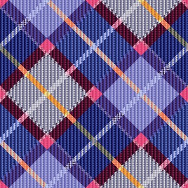 Damalı sorunsuz çapraz tartan doku