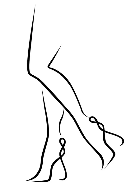 Abstrait gracieux femmes jambes — Image vectorielle