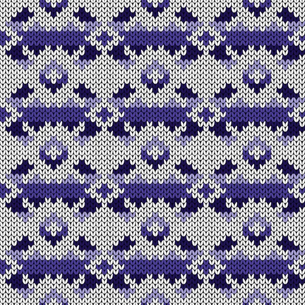 Motif Tricot Sans Couture Coupé Dans Des Tons Violets Motif — Image vectorielle