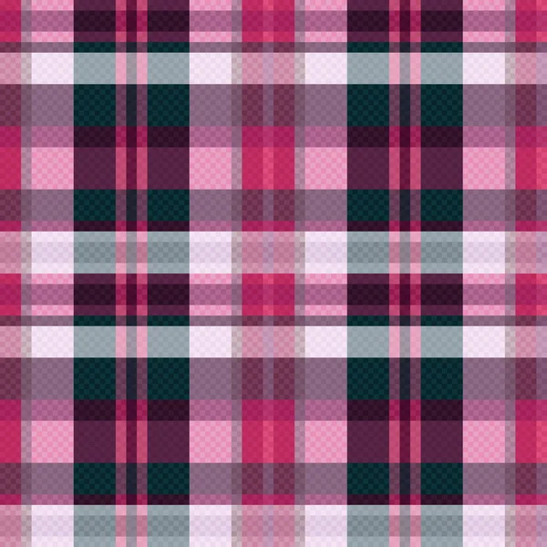Ταρτάνη Scottish Αδιάλειπτη Μοτίβο Ματζέντα Ροζ Και Τυρκουάζ Χρώματα Υφή — Διανυσματικό Αρχείο