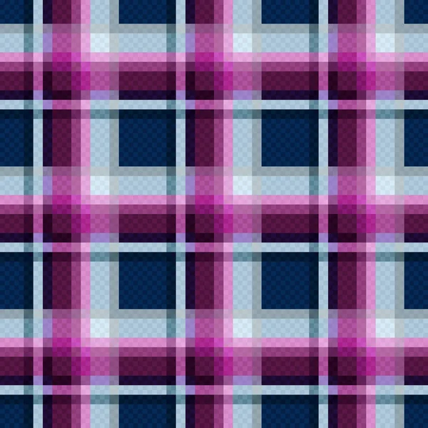 Tartan Escocês Sem Costura Padrão Magenta Rosa Azul Cores Textura — Vetor de Stock