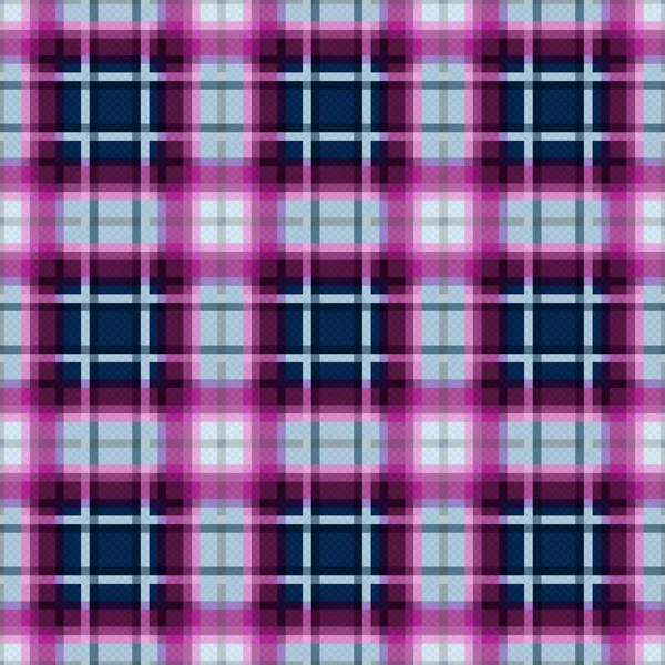 Тартанський Шотландський Безшовний Візерунок Приглушених Синіх Рожевих Сірих Кольорах Текстура — стоковий вектор