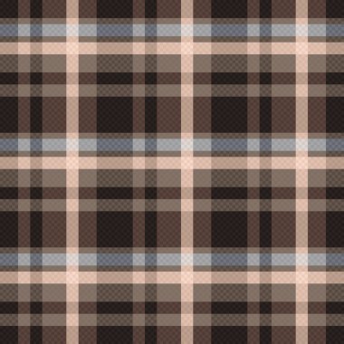 Donuk kahverengi, bej ve gri renklerde, ekose gömlek, masa örtüsü, giysi, battaniye ve diğer tekstil kumaşları için kumaş.