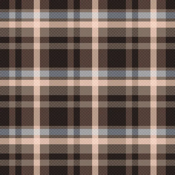 タータンスコットランドのシームレスなパターンでミュートブラウン ベージュとグレーの色 フランネルシャツのテクスチャ テーブルクロス 毛布や他の繊維 — ストックベクタ