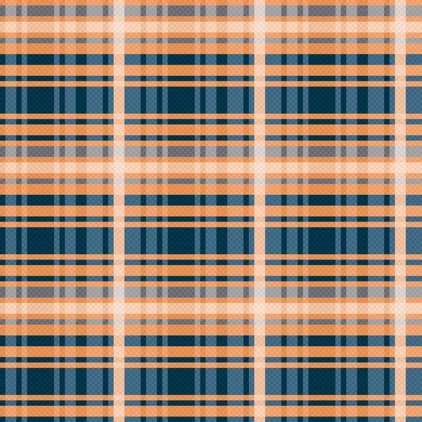 Tartan Skotský Bezešvý Vzor Tlumených Oranžových Modrých Odstínech Textura Pro — Stockový vektor