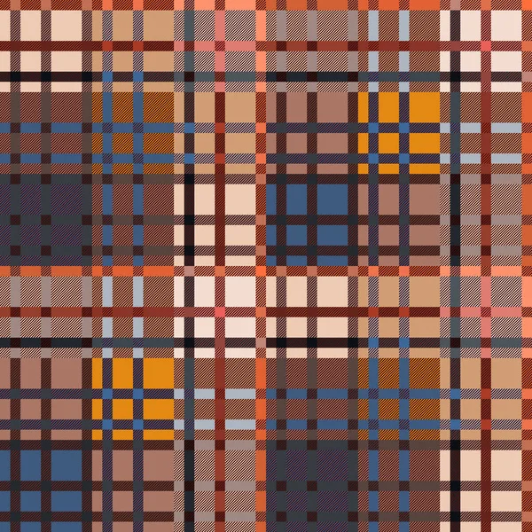 Contraste Multicolor Tartán Escocés Patrón Sin Costuras Con Líneas Diagonales — Vector de stock