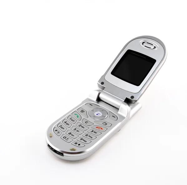 Clamshell cell phone on white background — Stock Photo, Image