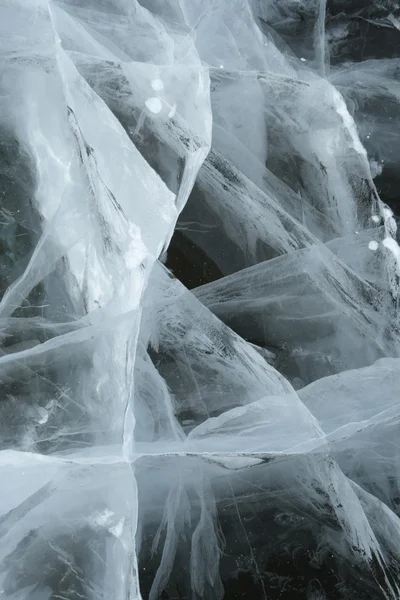 Extraño patrón de hielo agrietado — Foto de Stock