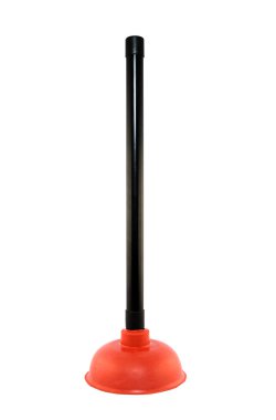 Plunger on white background