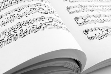 Pages of a music book clipart