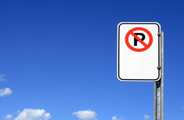 No parking sign with copy space clipart