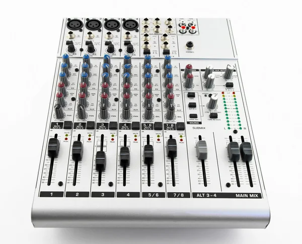 Zilveren geluid mixer — Stockfoto