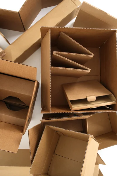 Cardboard boxes, from above — Stock Photo, Image