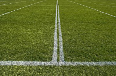 Perspective of a playing field with painted white lines clipart
