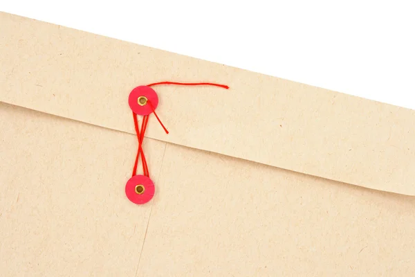 Umschlag mit roter Schnur — Stockfoto