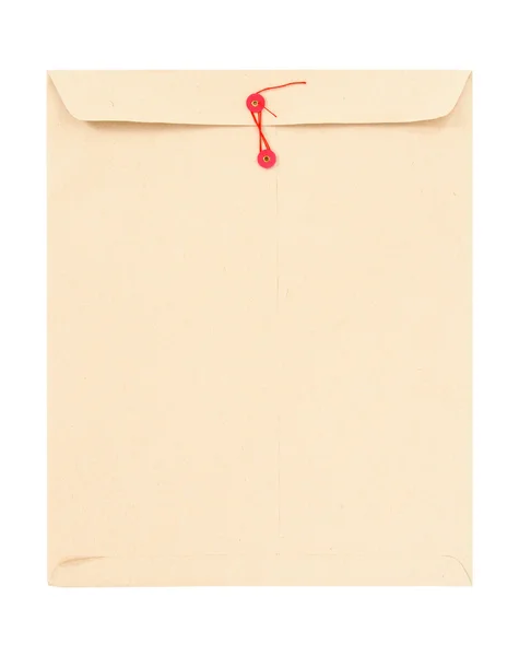 Manila envelope with red string — Stock Photo, Image