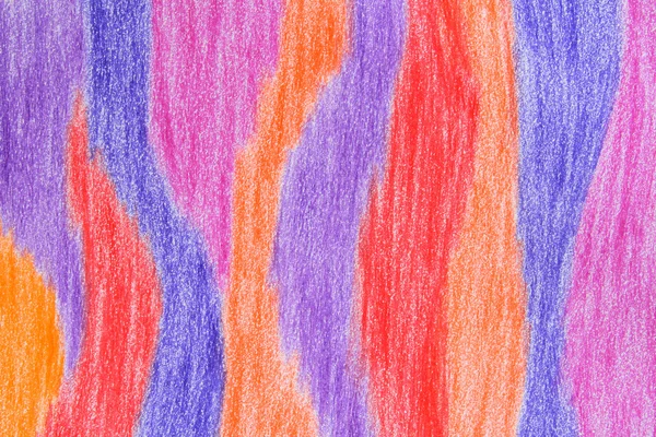 Hand-drawn crayon striped background — Stock Photo, Image