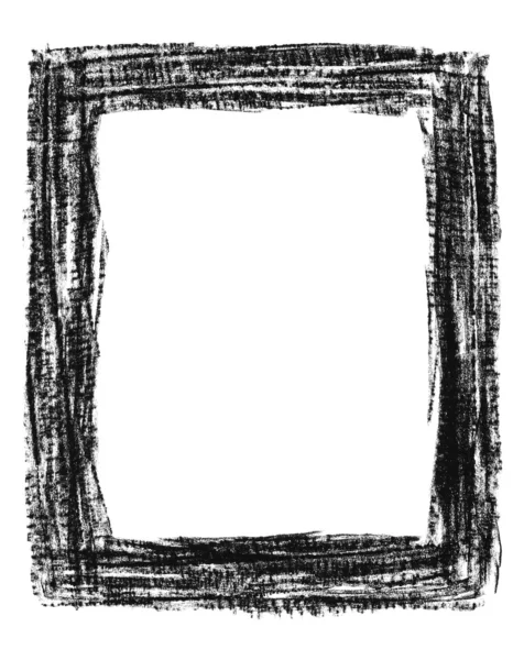 Мальована чорна гранжева рамка — стокове фото