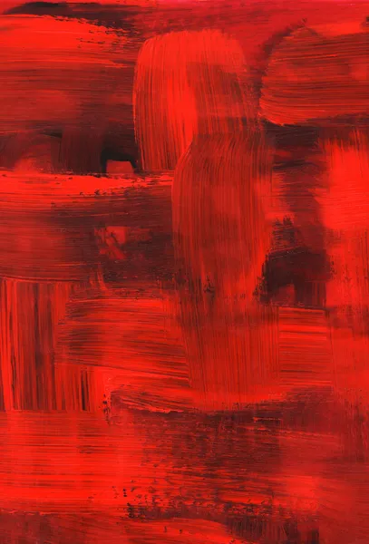 Pittura ad olio rossa, pennellate texture — Foto Stock