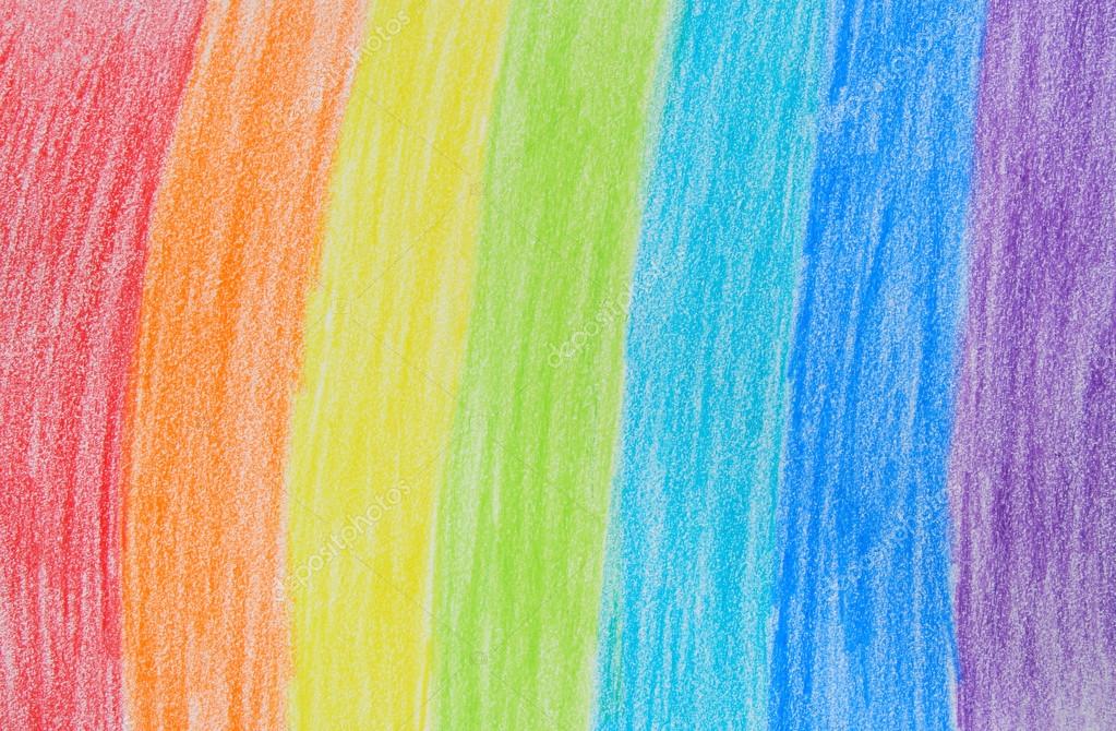 Rainbow crayon drawing Stock Photo by ©StudioLightAndShade 21909457