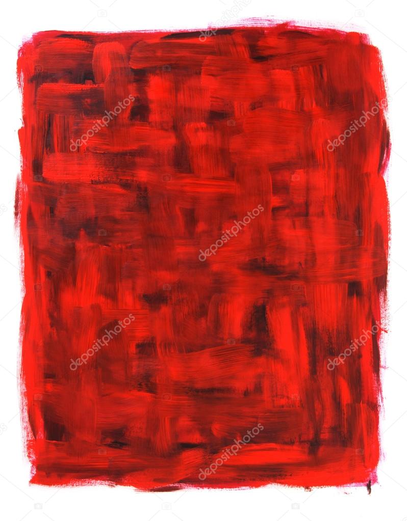 Red and black abstract oil painting