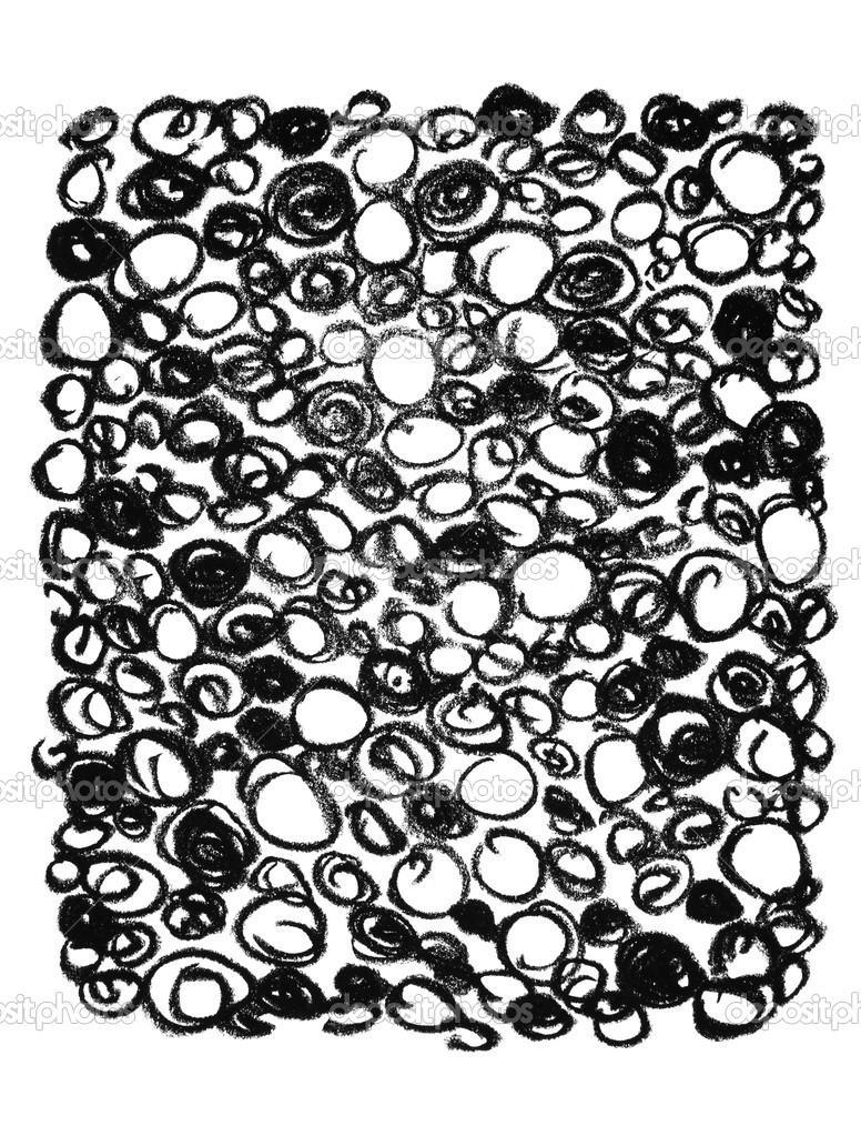 Hand-drawn black bubbles background