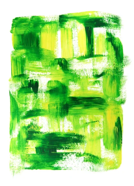 Vibrant green and yellow oil painting — Stock Photo, Image