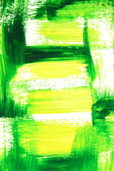 Lysgrønne og gule penselstrøk – stockfoto