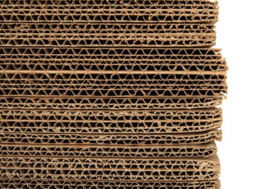Close-up of stacked corrugated cardboard clipart