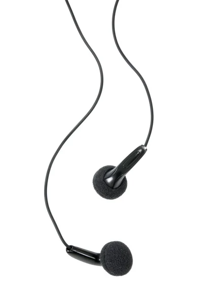 Black earphones — Stock Photo, Image