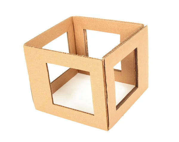 Cardboard box with holes — Stock Photo, Image