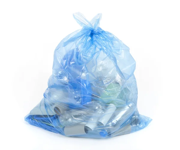 Blaue Recyclingtasche — Stockfoto