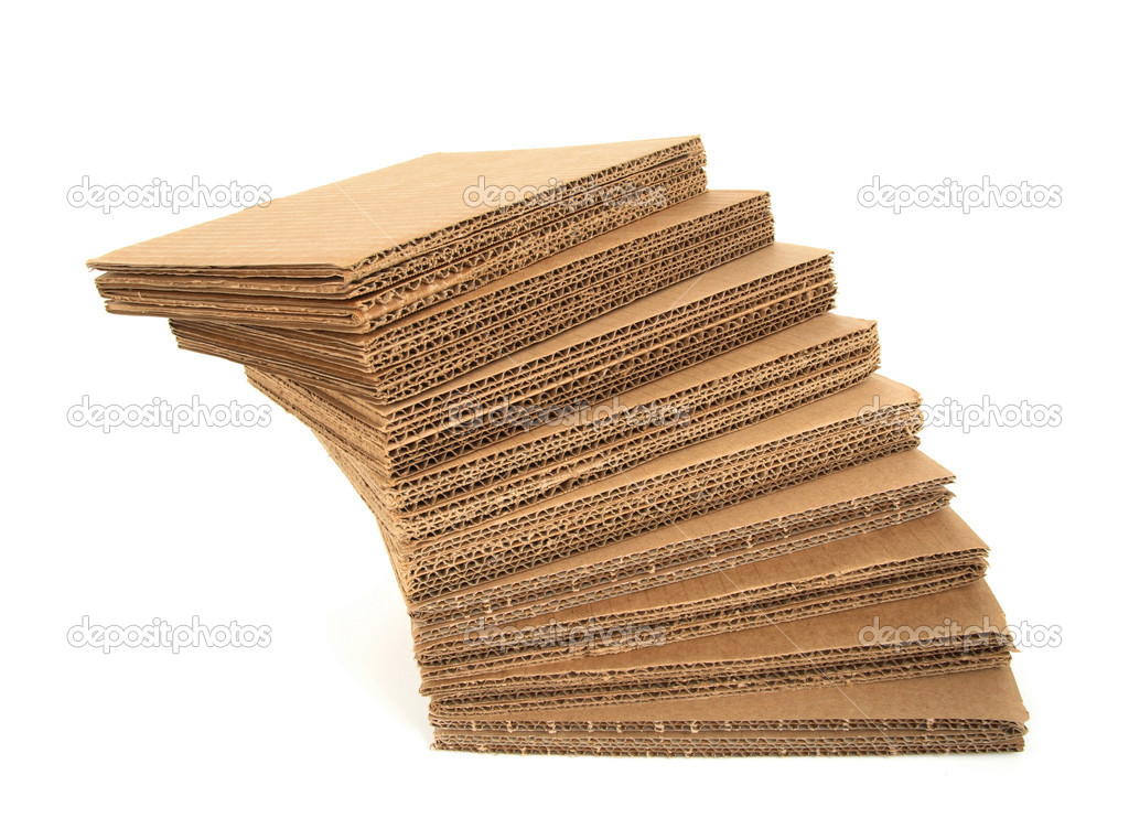Falling stack of cardboard