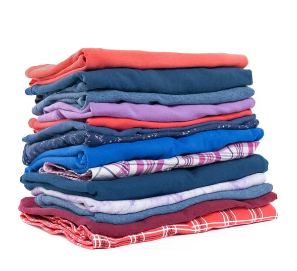 Stack of colorful clothes — Stock Photo, Image