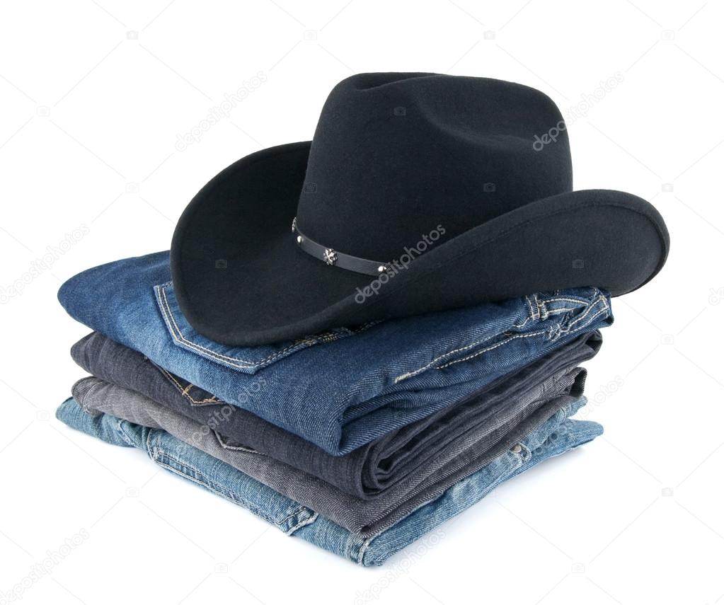 Cowboy hat and jeans for a man
