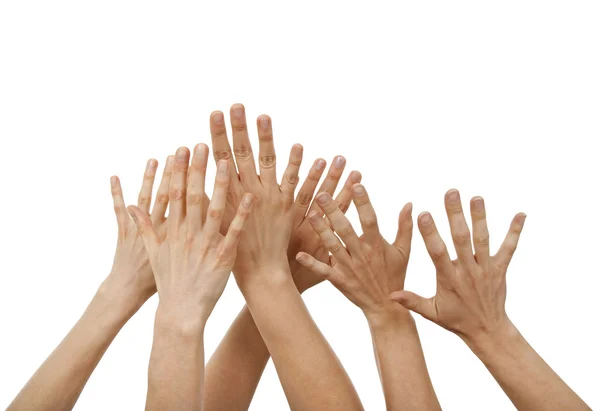 Raised hands — Stock Photo, Image