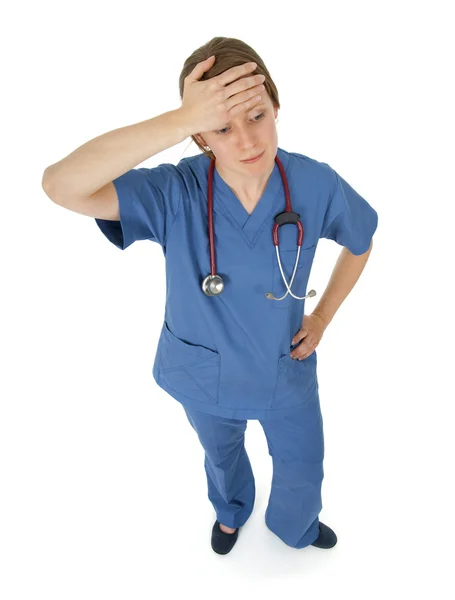 Tired young nurse — Stock Photo, Image