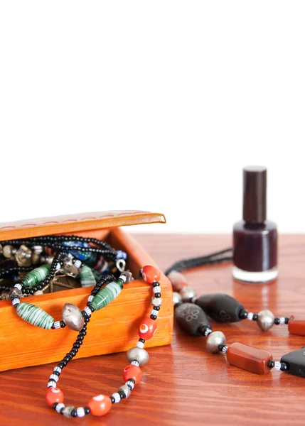 African beads and necklaces — Stock Photo, Image