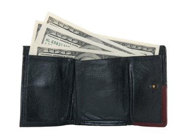 yüz dolar faturaları bir cüzdan