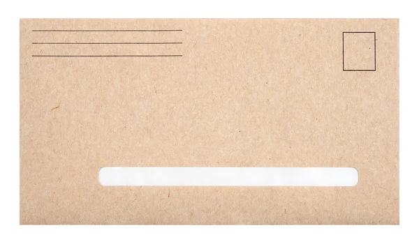 棕色信封，地址空间 — 图库照片