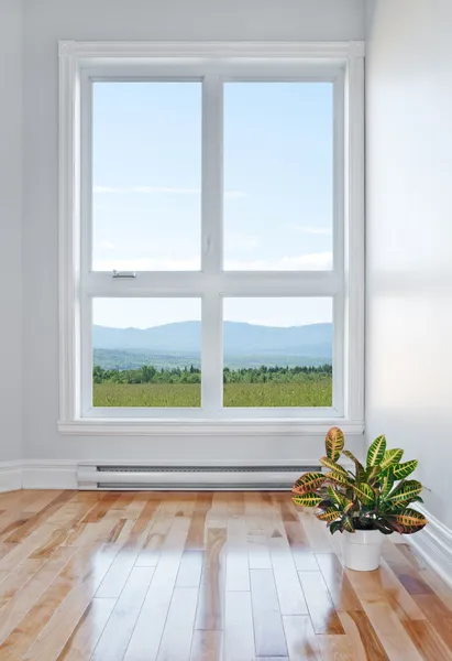 Leeres Zimmer mit schöner Aussicht — Stockfoto