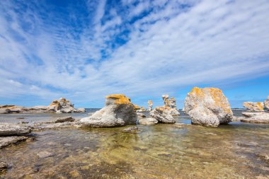 Limestone formations in Gotland, Sweden clipart