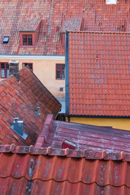 çatılarına İsveççe kasaba visby