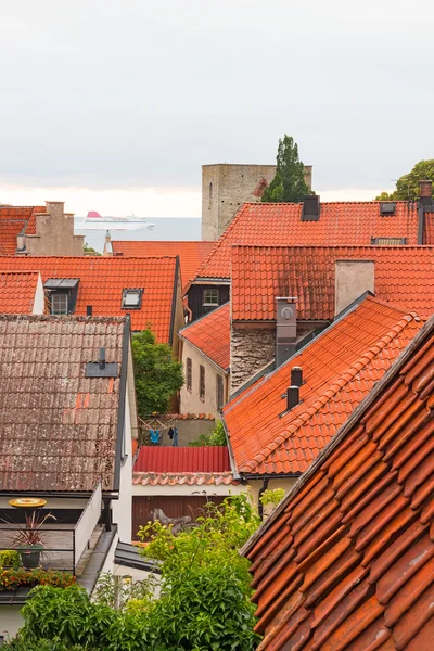 Vista sobre Cidade Sueca Visby — Fotografia de Stock