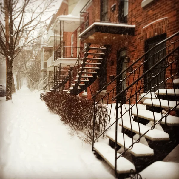 Tempête de neige à Montréal — Photo