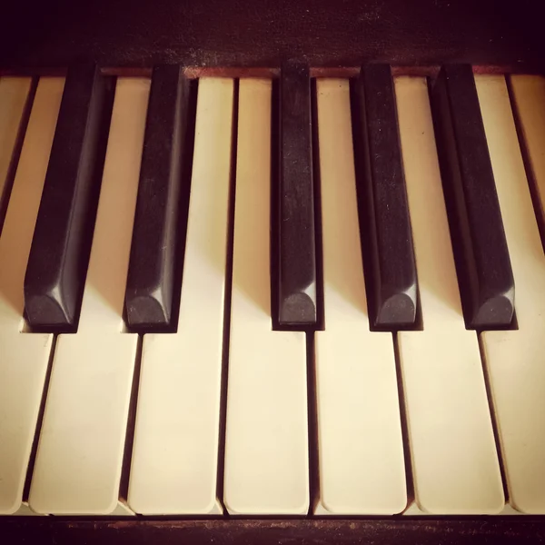 Clés de piano vintage — Photo