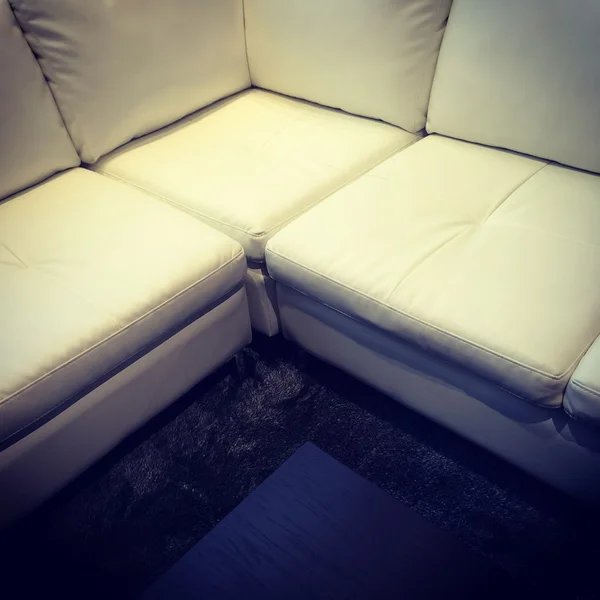 Narożnik skórzany sofa — Zdjęcie stockowe